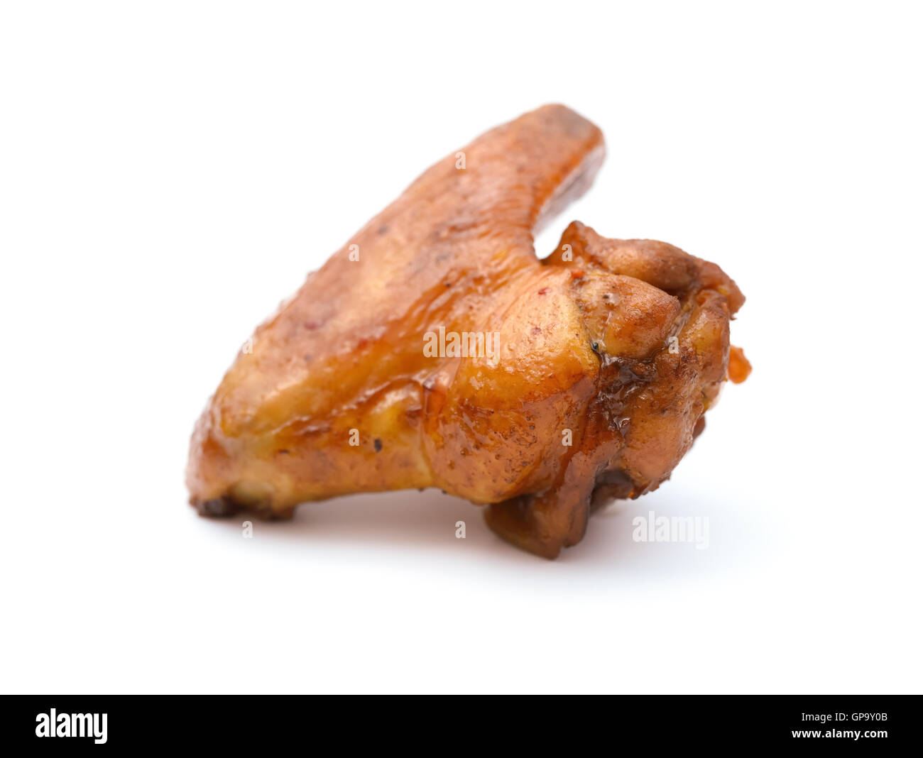 baked in soy sauce chicken wings on a white background Stock Photo Alamy