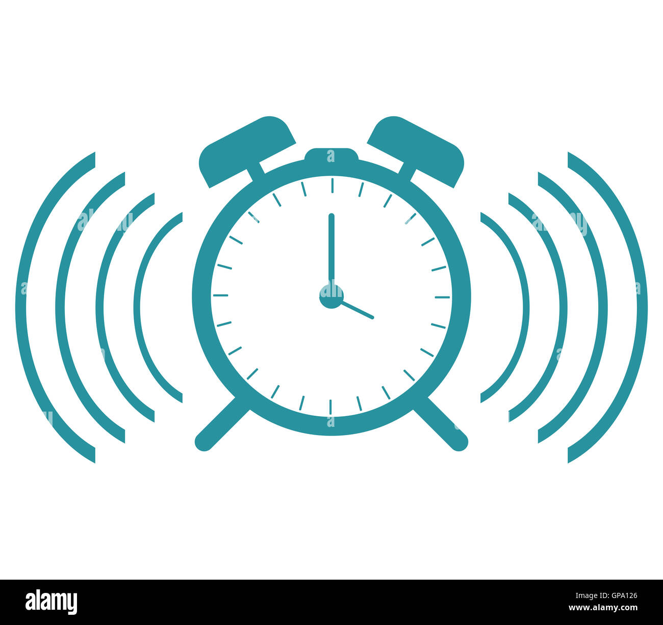 icon alarm clock rings Stock Photo Alamy