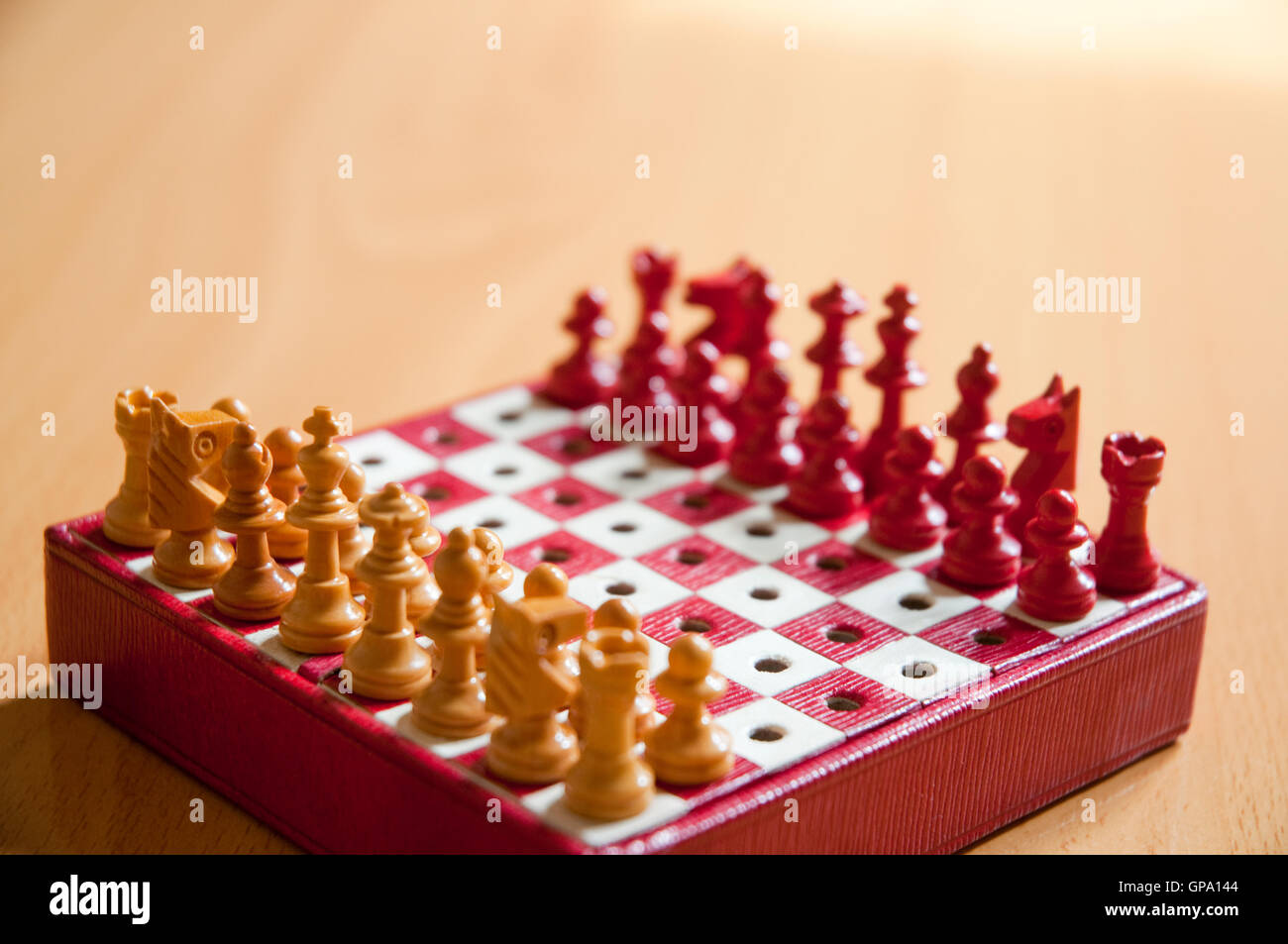 Pocket chess. Stock Photo