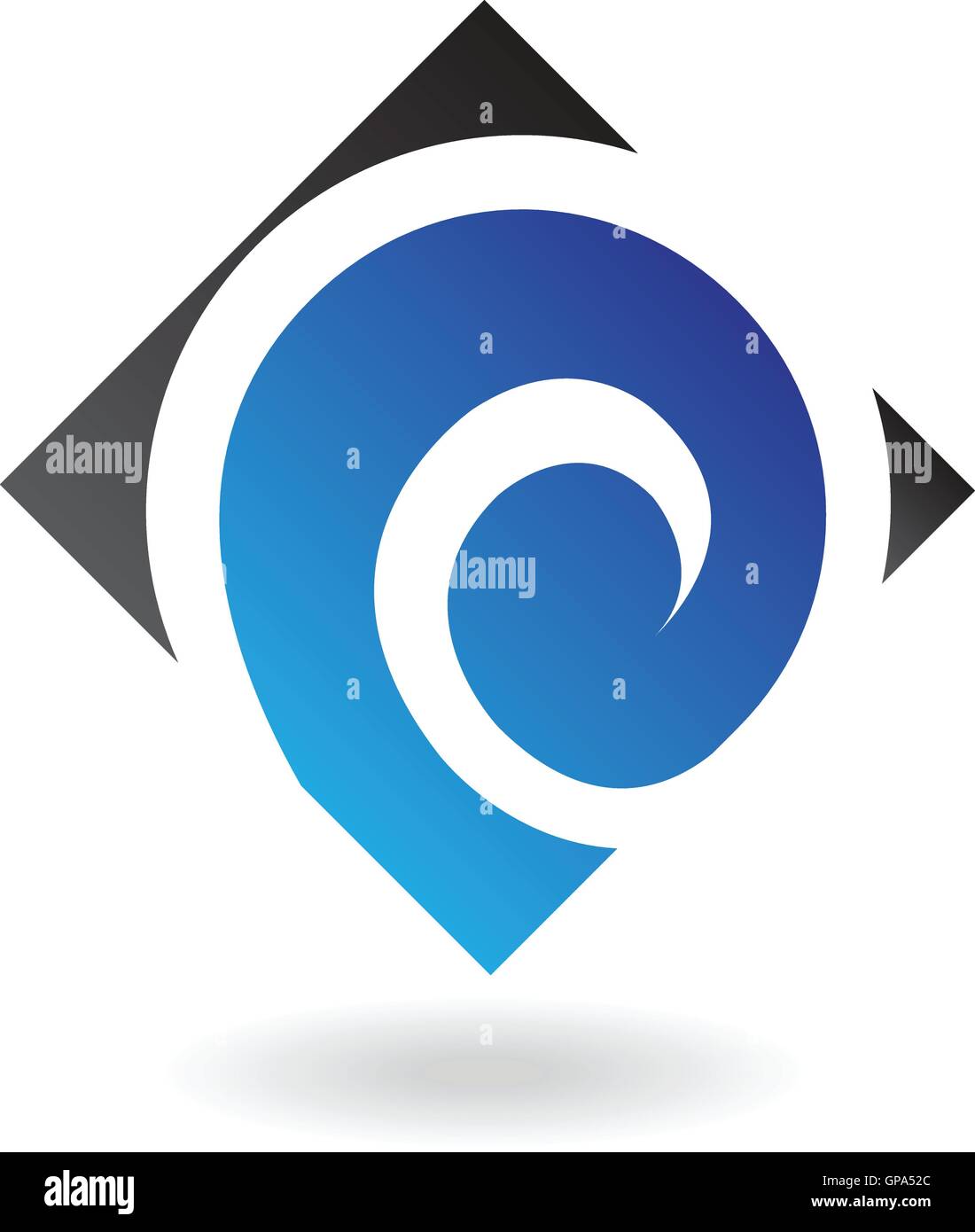 Blue and black logo icon and graphic design element Stock Vector Image ...