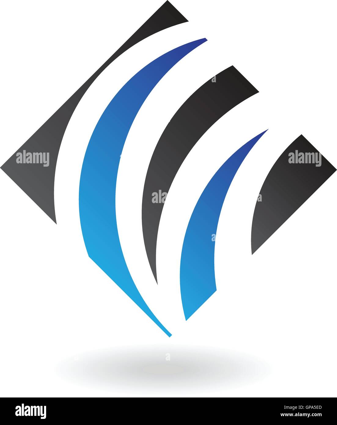 Abstract blue and black logo icon and design element Stock Vector Image ...