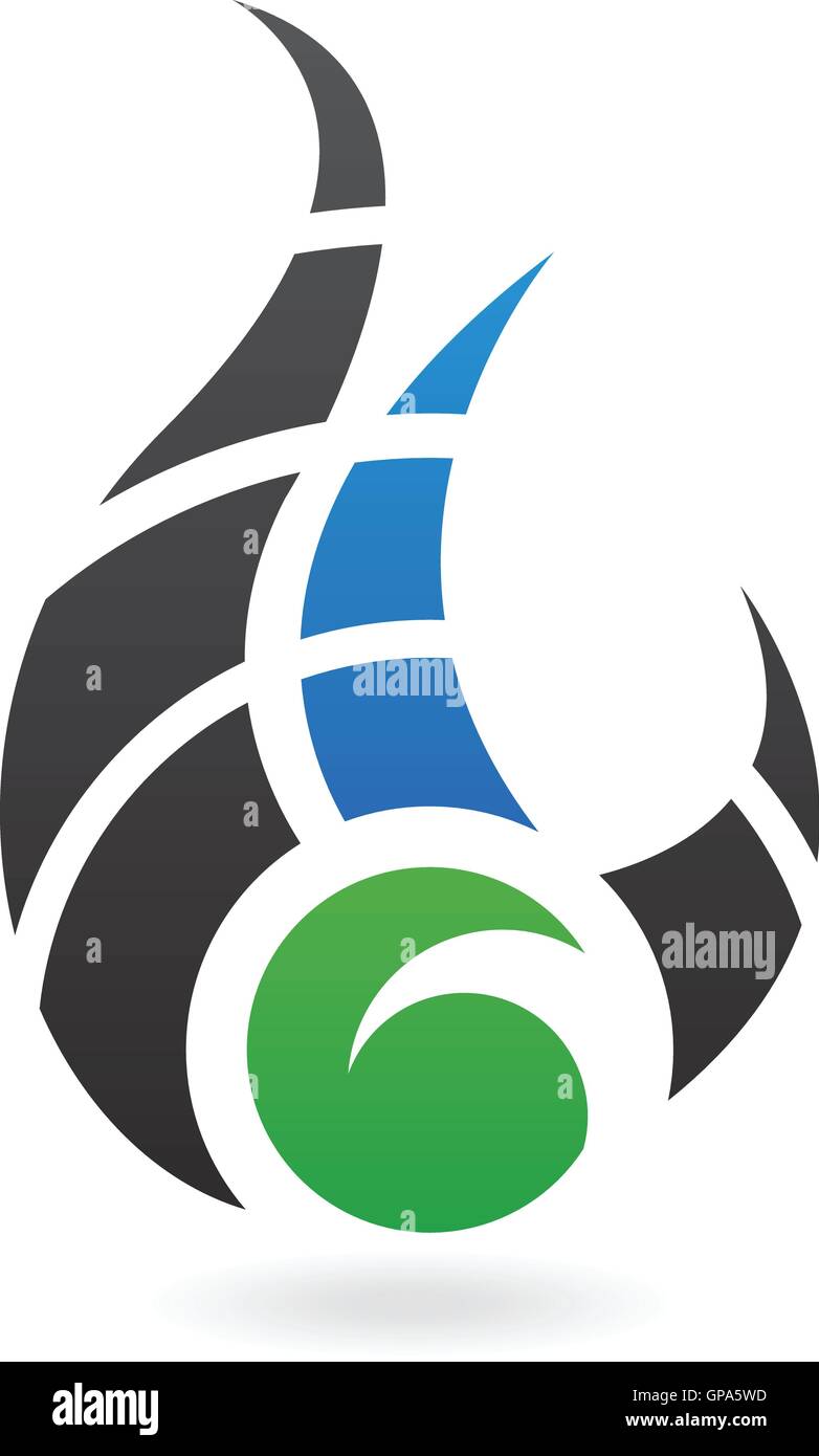 Abstract dynamic logo icon and design element Stock Vector Image & Art ...