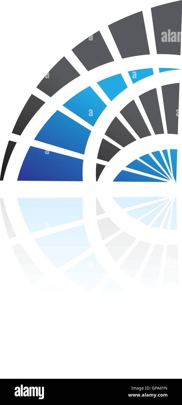 Abstract blue and black logo icon and design element Stock Vector Image ...