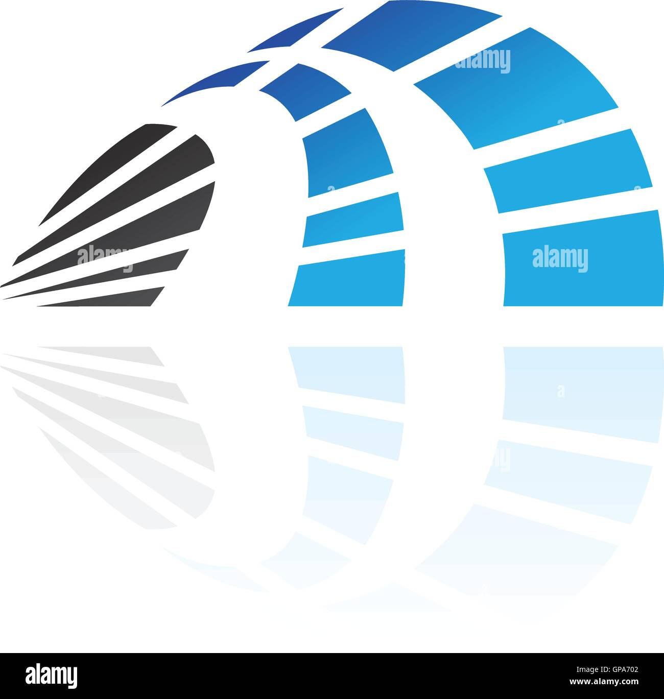 Abstract blue and black logo icon and design element Stock Vector Image ...