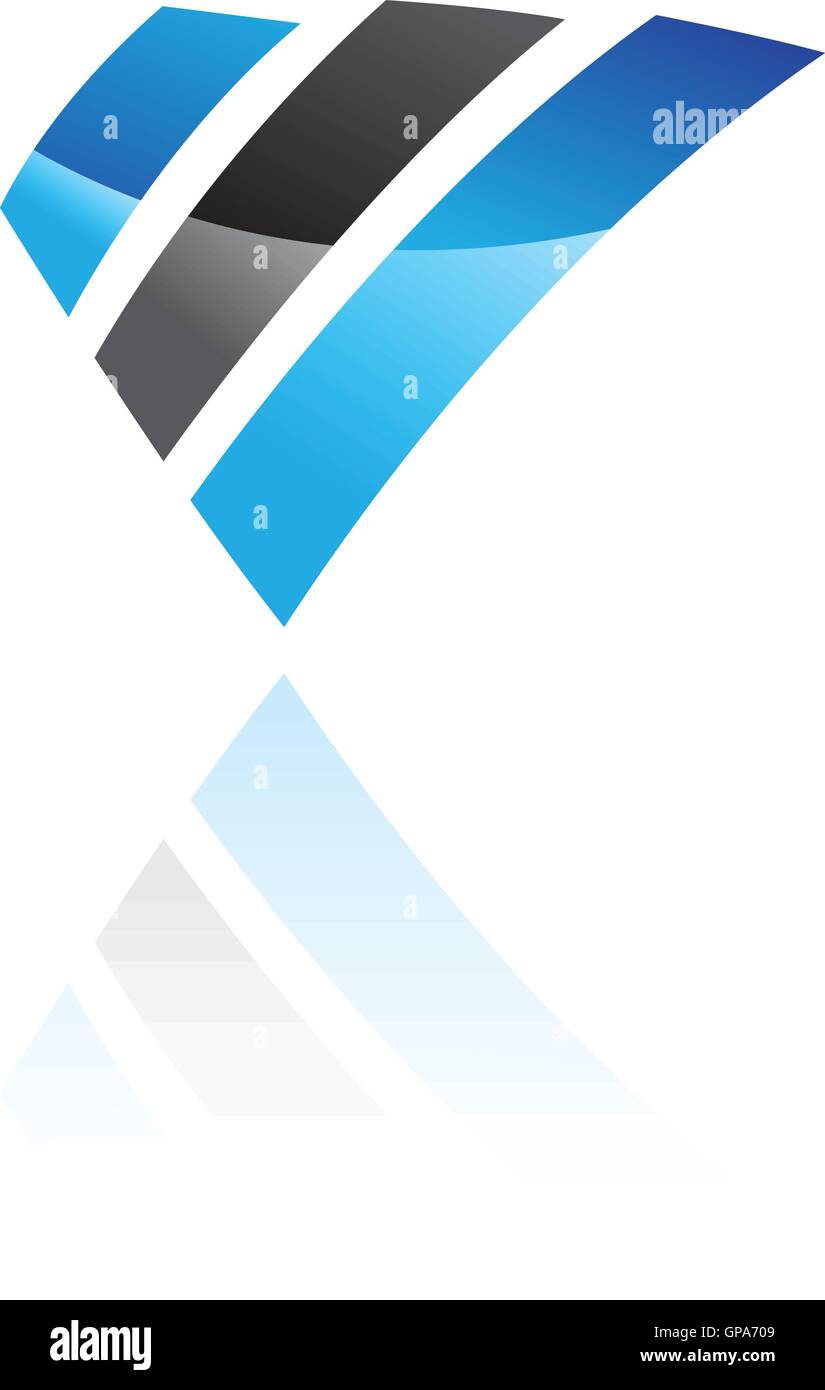Abstract blue and black logo icon and design element Stock Vector Image ...