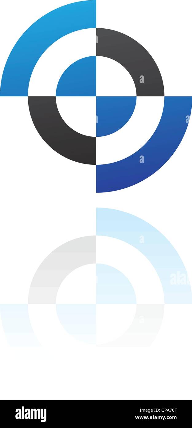 Abstract blue and black logo icon and design element Stock Vector Image ...