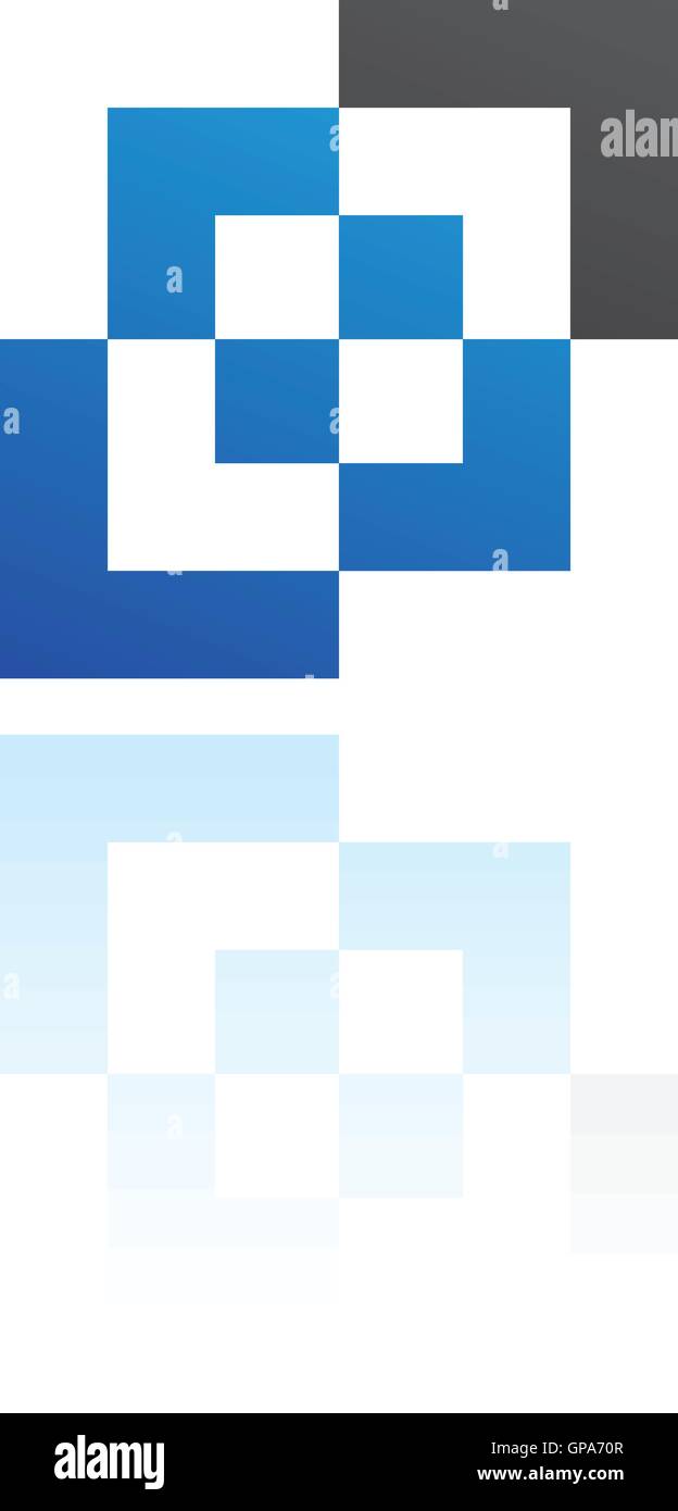 Abstract blue and black logo icon and design element Stock Vector Image ...