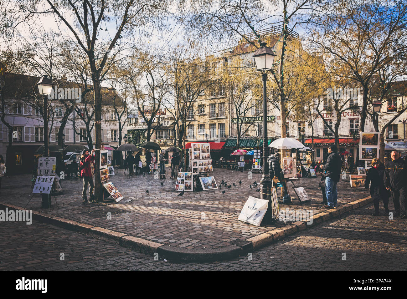 Montmartre district in Paris Stock Photo Alamy