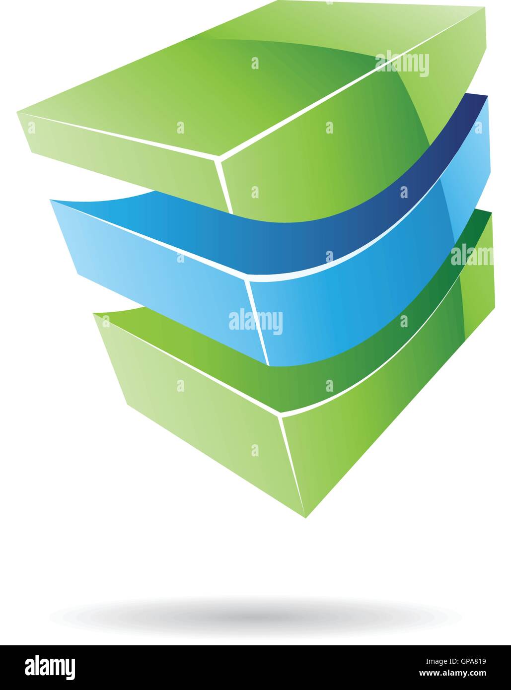 Abstract cubic logo icon and graphic design Stock Vector Image & Art ...