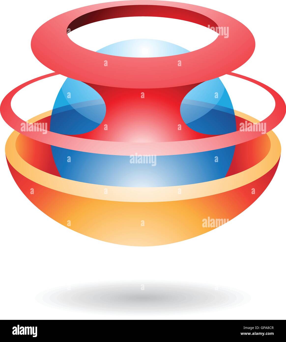 3D abstract logo icon in various colors Stock Vector Image & Art - Alamy