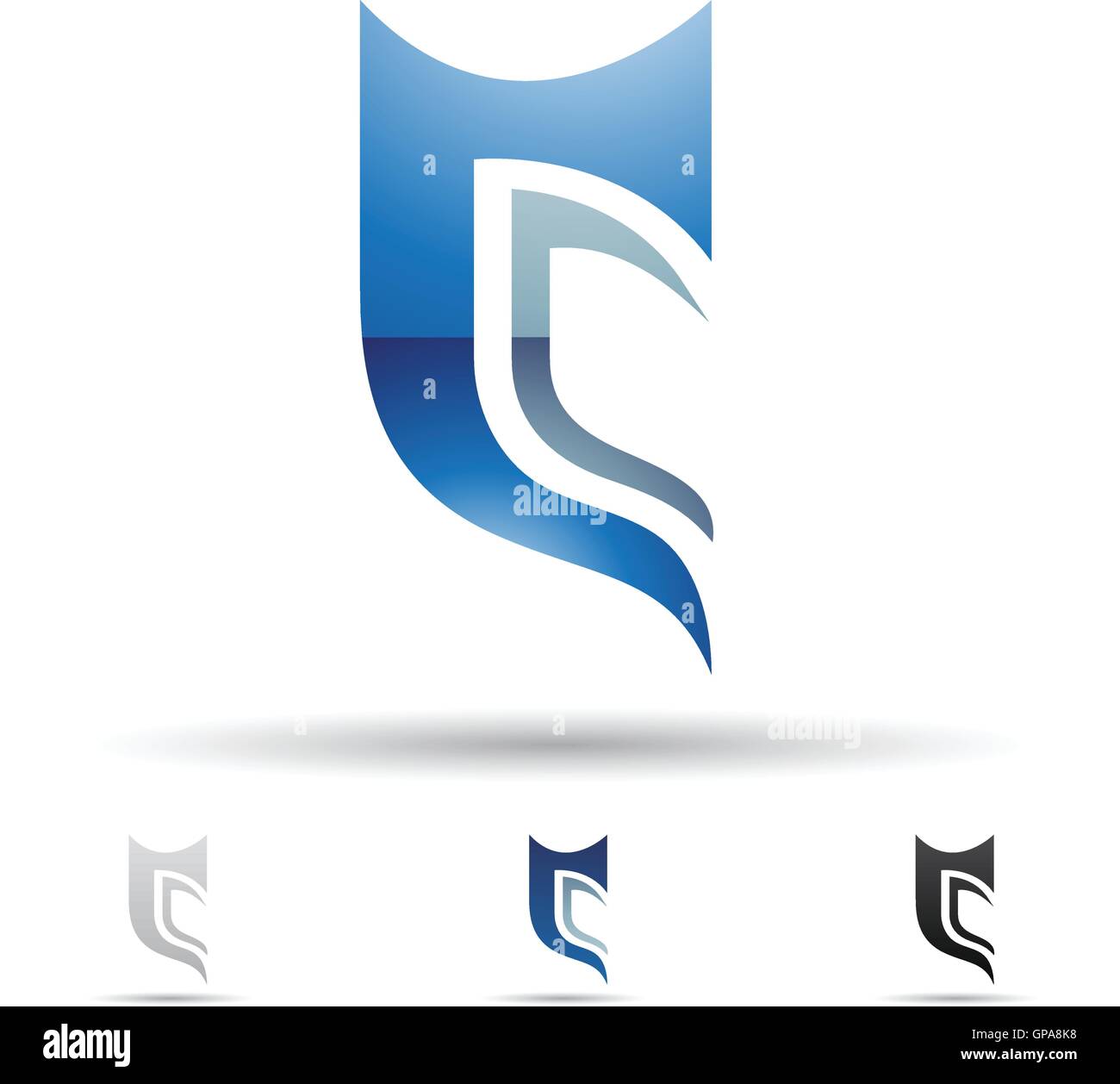 Vector illustration of abstract icons based on the letter C Stock ...