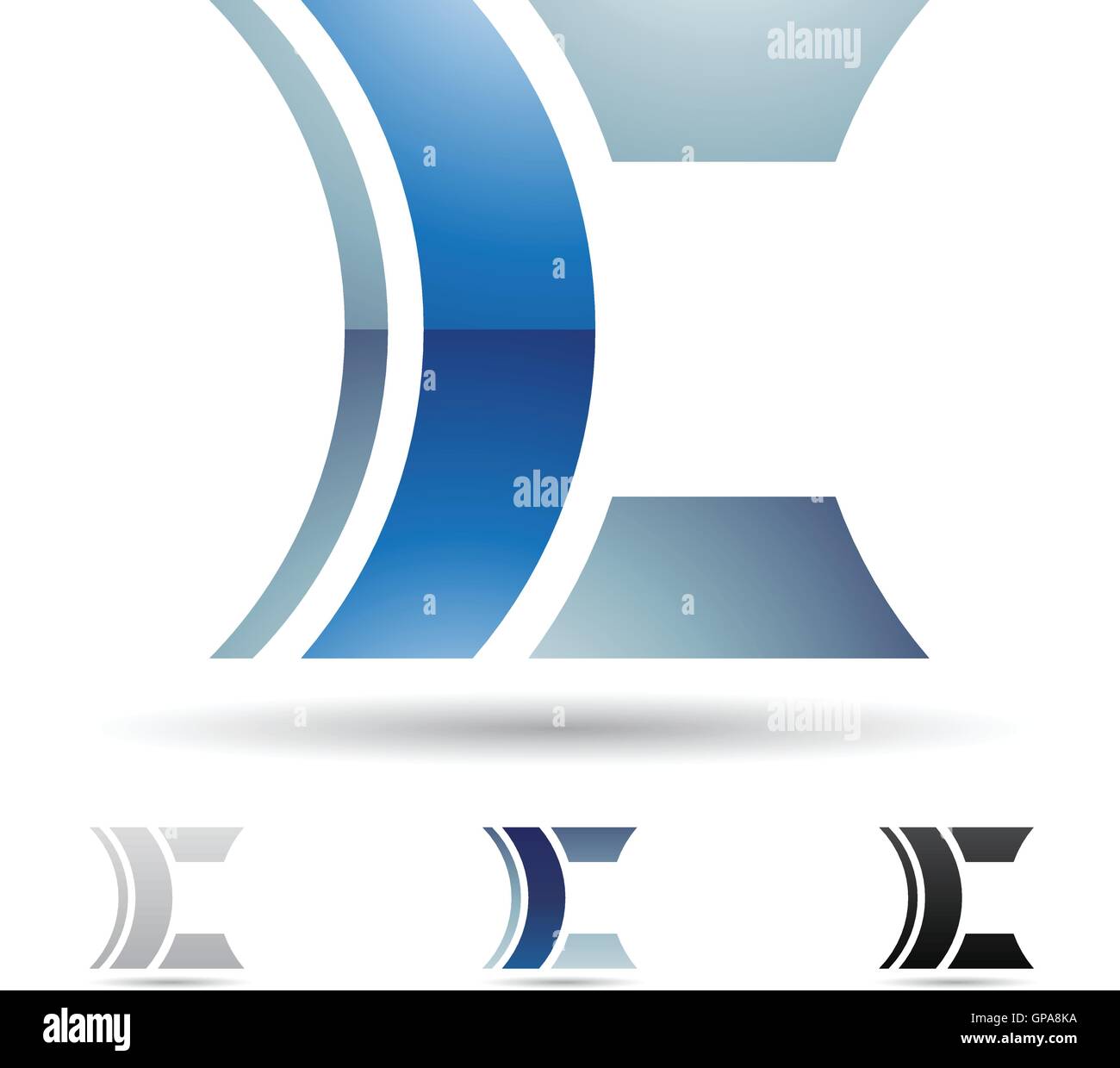 Vector illustration of abstract icons based on the letter C Stock ...