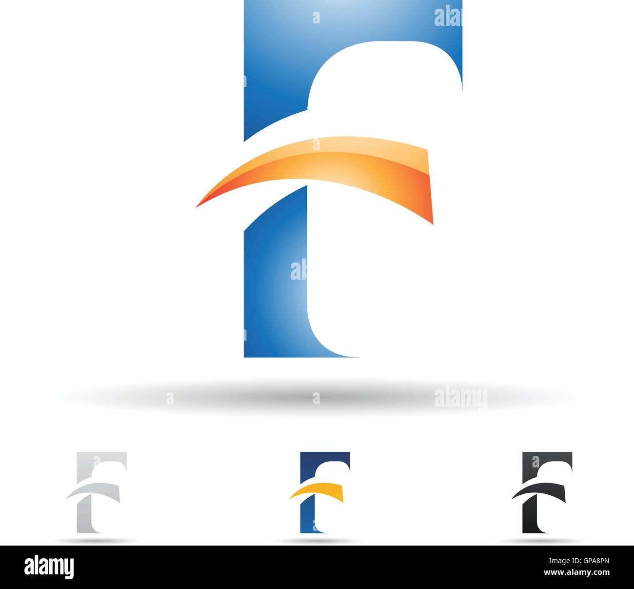 Vector illustration of abstract icons based on the letter F Stock ...