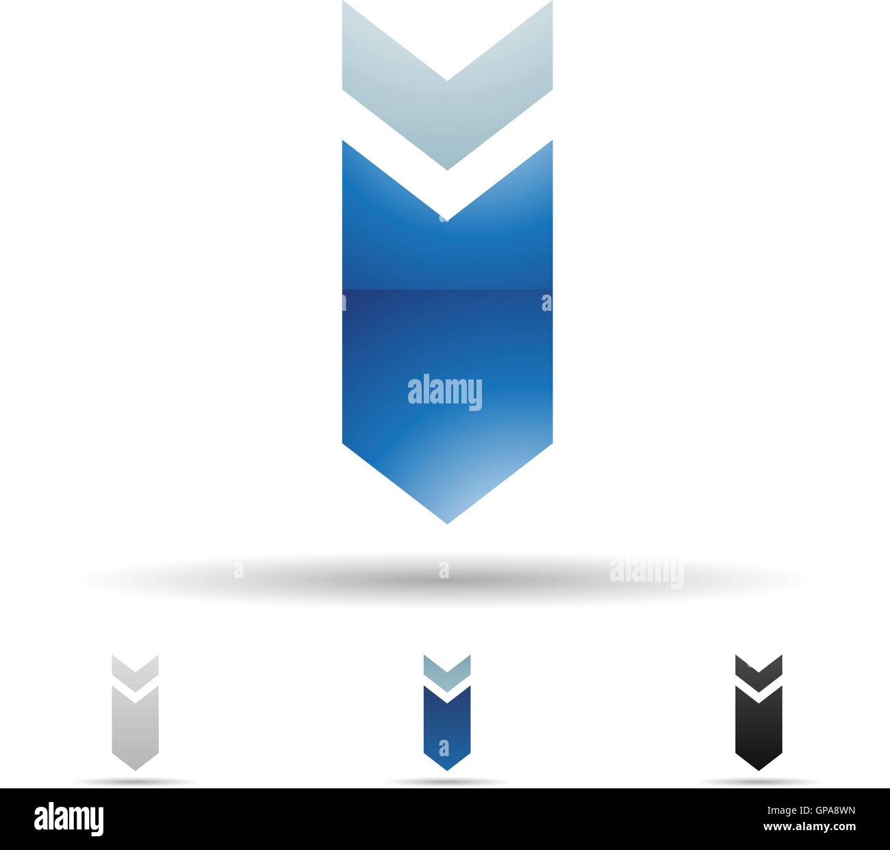 Vector illustration of abstract icons based on the letter I Stock ...