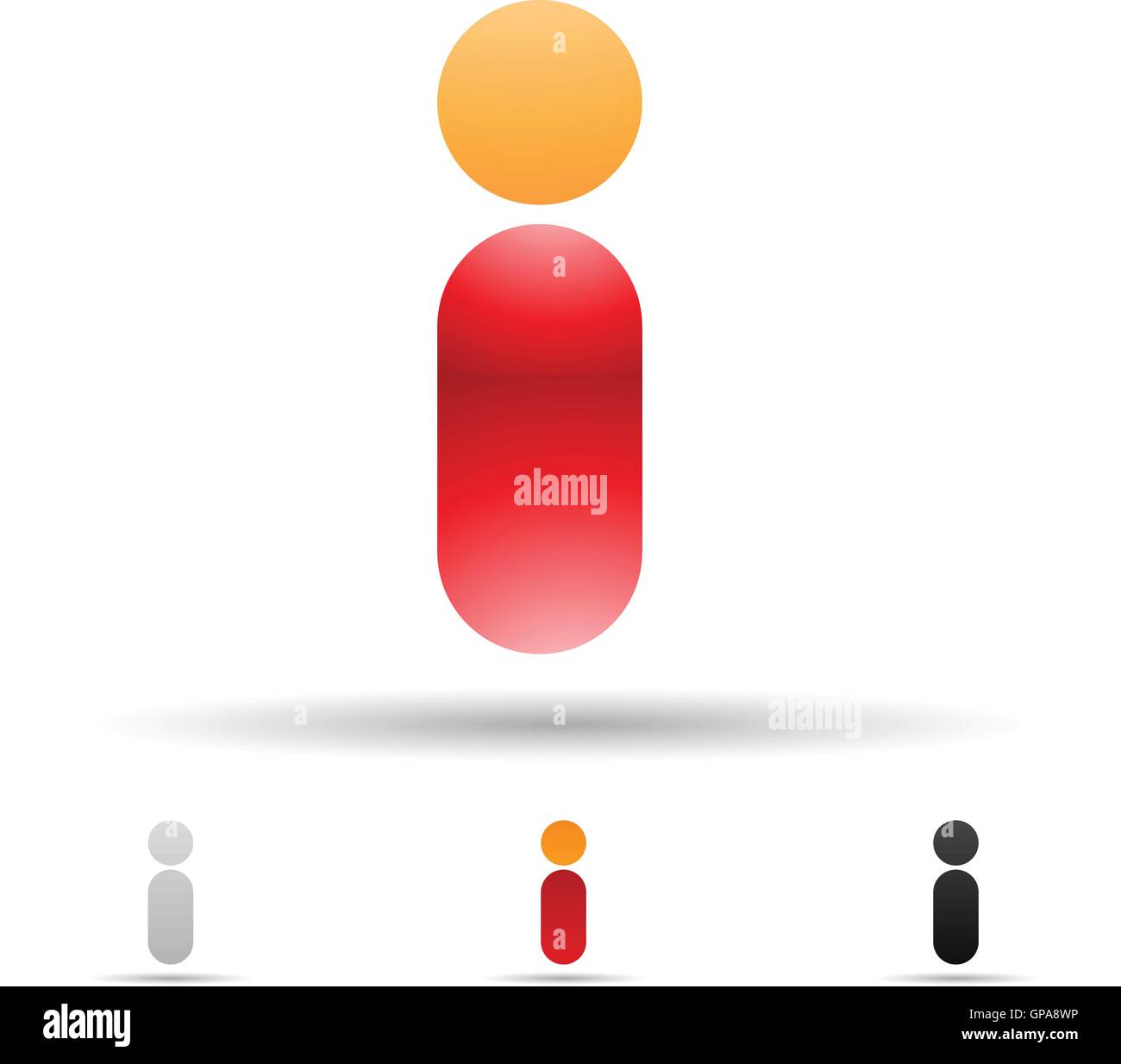 Vector illustration of abstract icons based on the letter I Stock ...