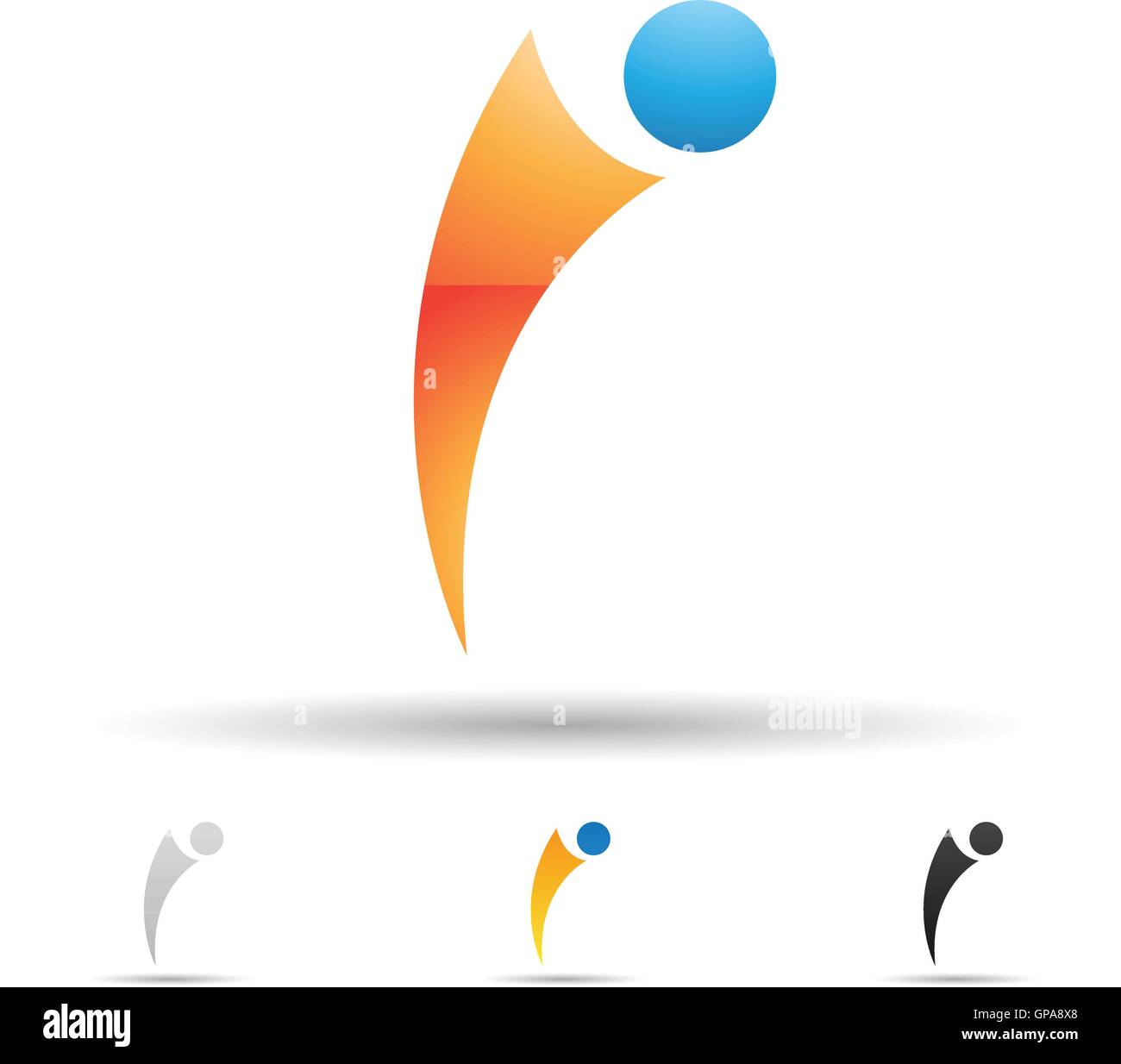 Vector illustration of abstract icons based on the letter I Stock ...