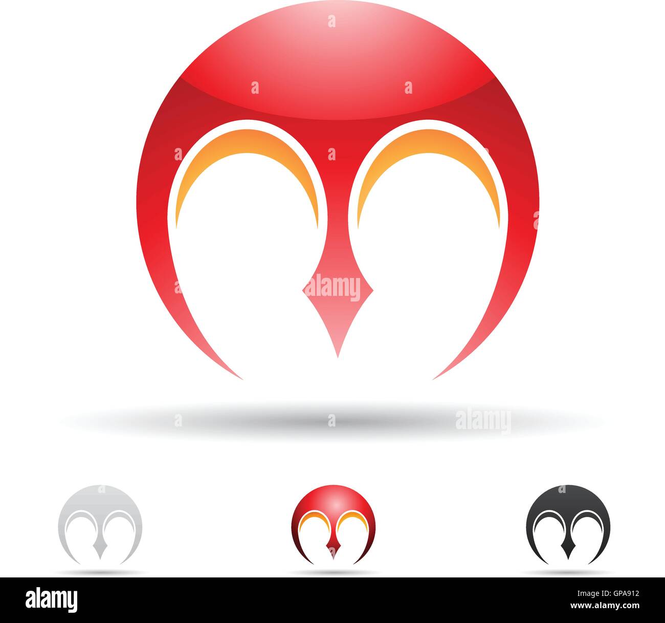 Vector illustration of abstract icons based on the letter M Stock ...