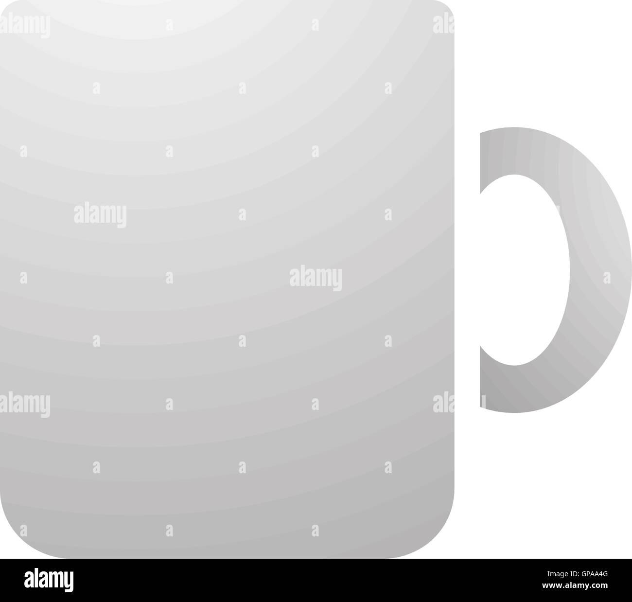 Illustration of Coffee Mug Icon isolated on a white background Stock ...