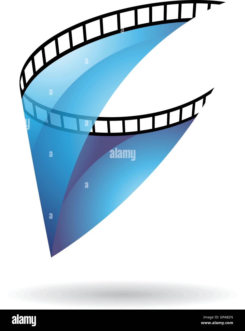 Blue Transparent Film Reel Isolated on a white background Stock Vector ... Blue Transparent Film Reel Isolated on a white background Stock Vector ...