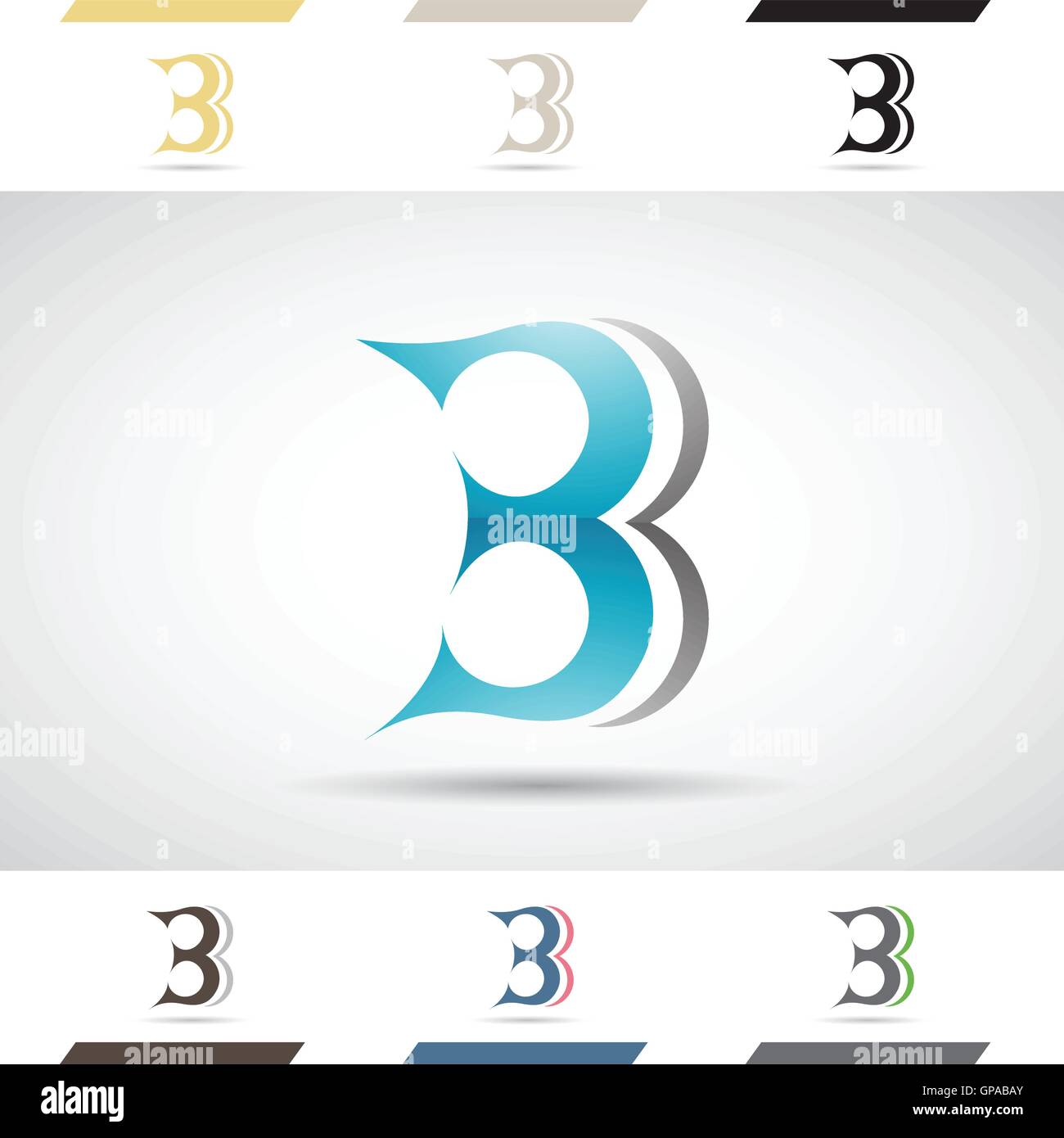 Design Concept of Colorful Stock Logos Icons and Shapes of Letter B ...