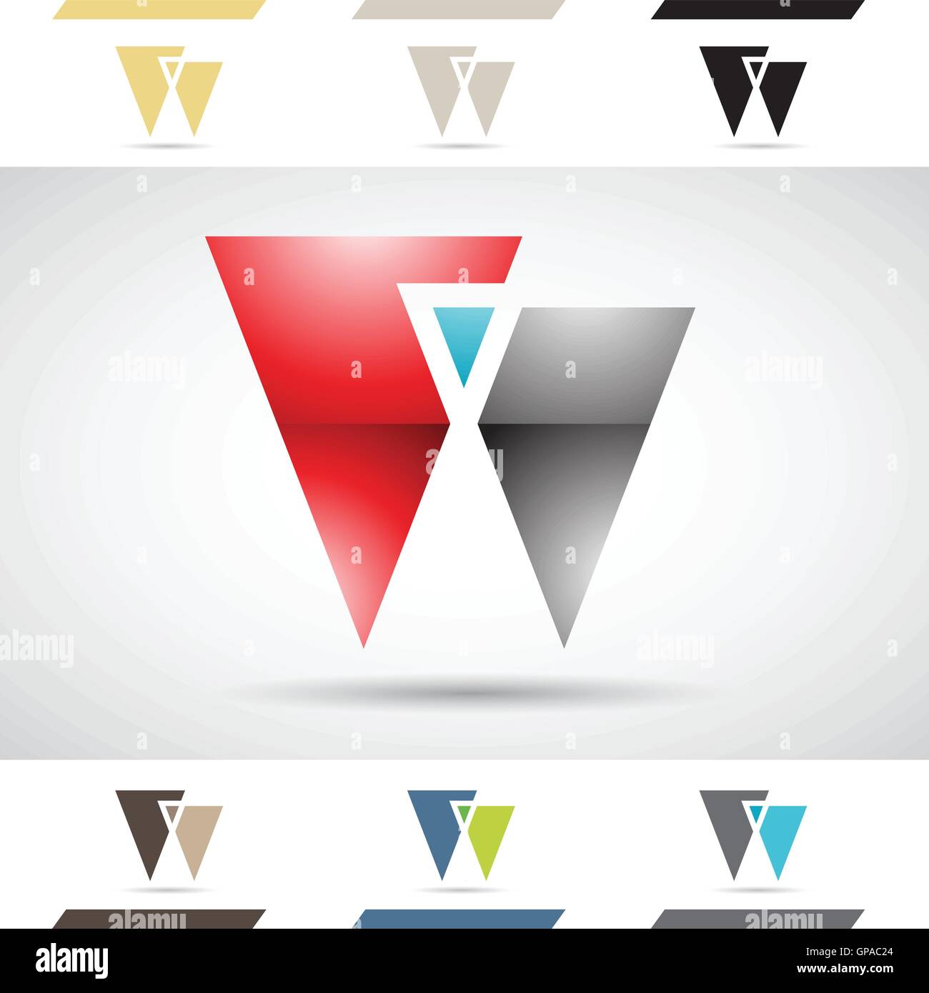 Design Concept of Colorful Stock Logos Icons and Shapes of Letter W ...