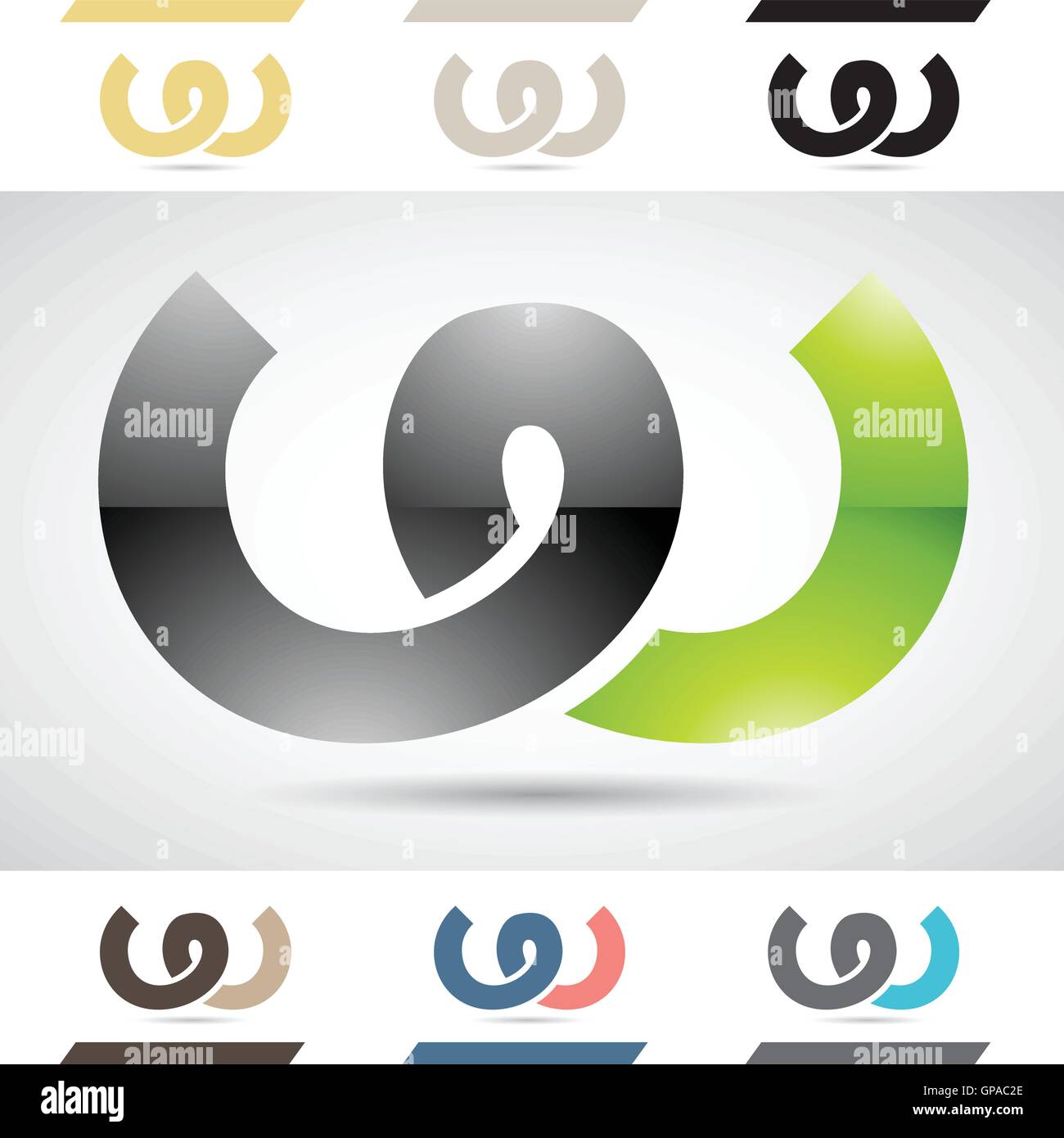 Design Concept of Colorful Stock Logos Icons and Shapes of Letter W ...