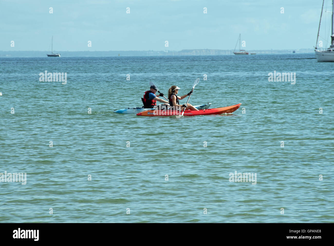 Water sports at Studland Bay, Dorset Stock Photo Alamy