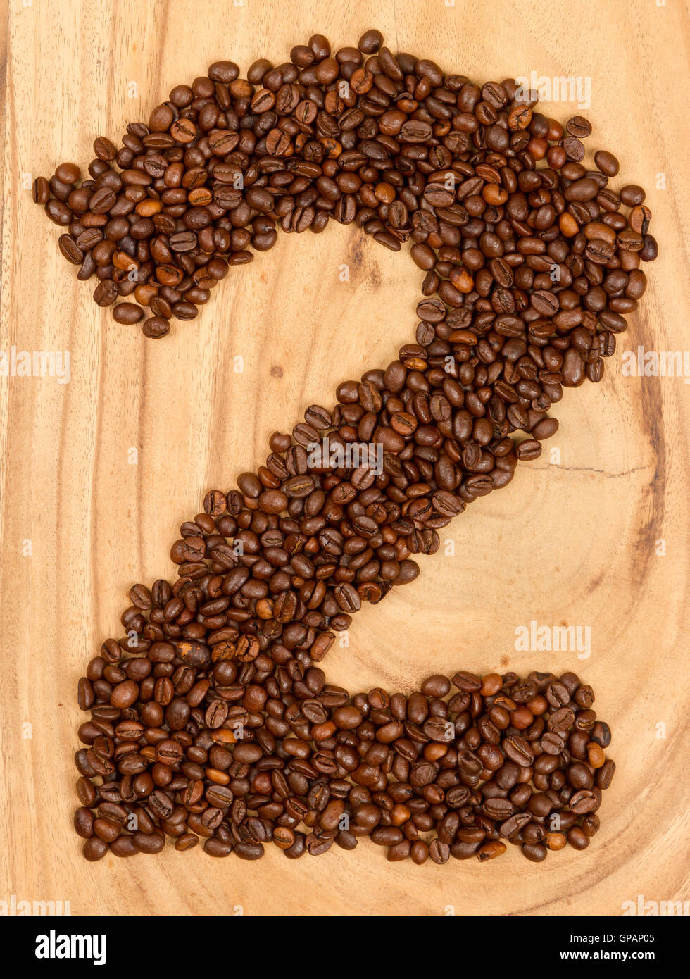Number from coffee beans Stock Photo Alamy