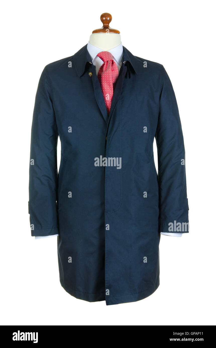 Male clothinh suit on stand isolated white Stock Photo Alamy