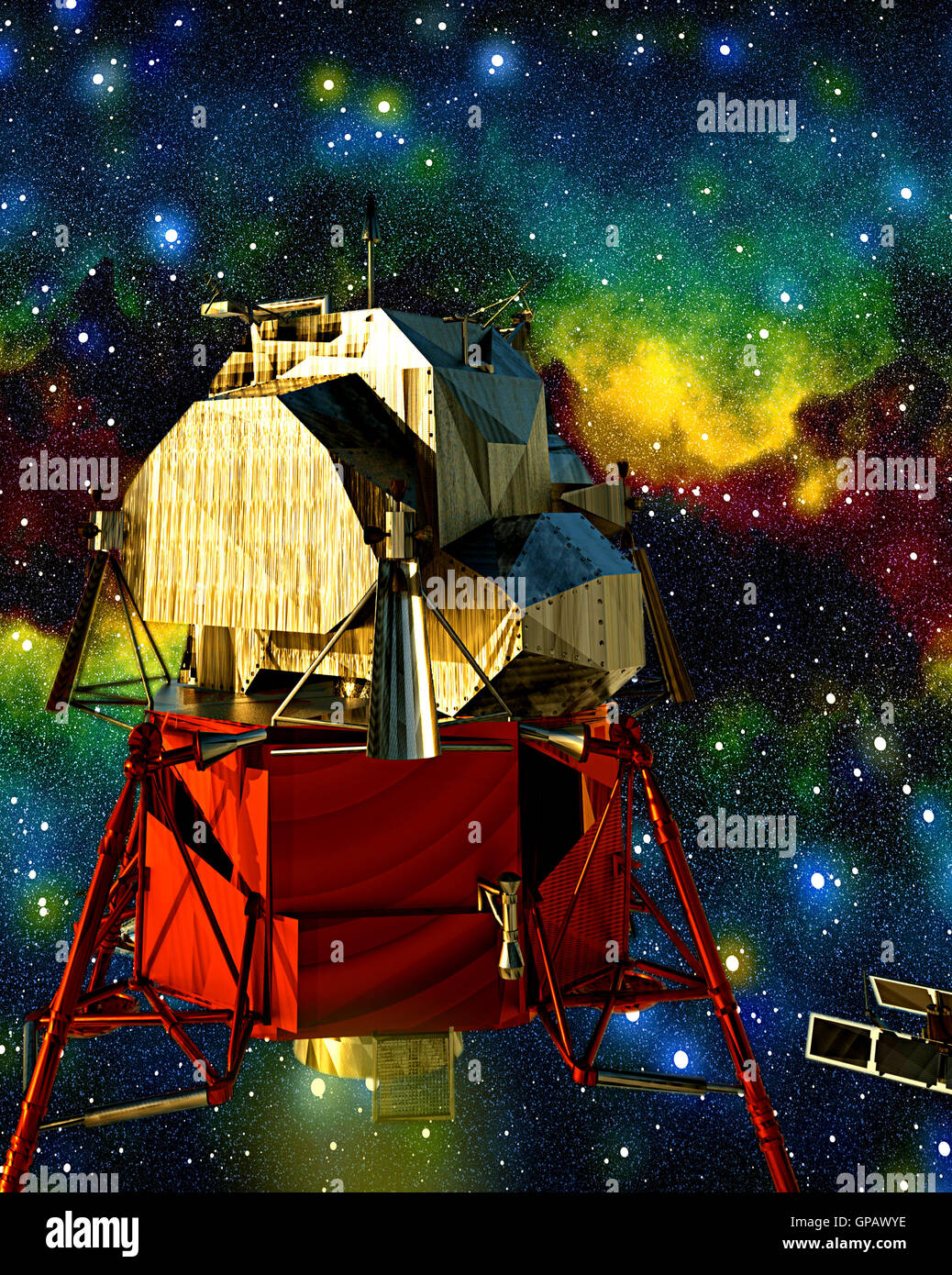 Satellite in space Stock Photo