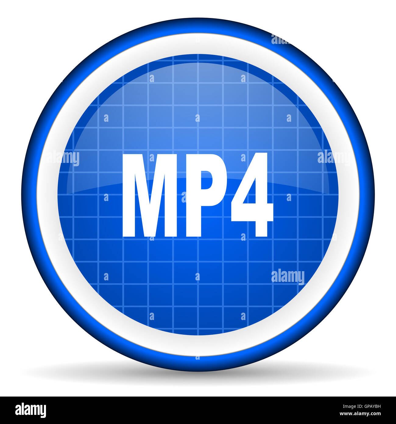 Mp4 icon sign round symbol hi-res stock photography and images - Alamy
