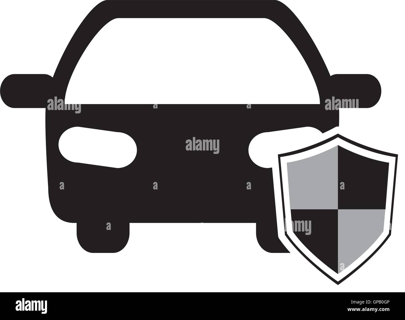 car and shield icon Stock Vector Image & Art Alamy