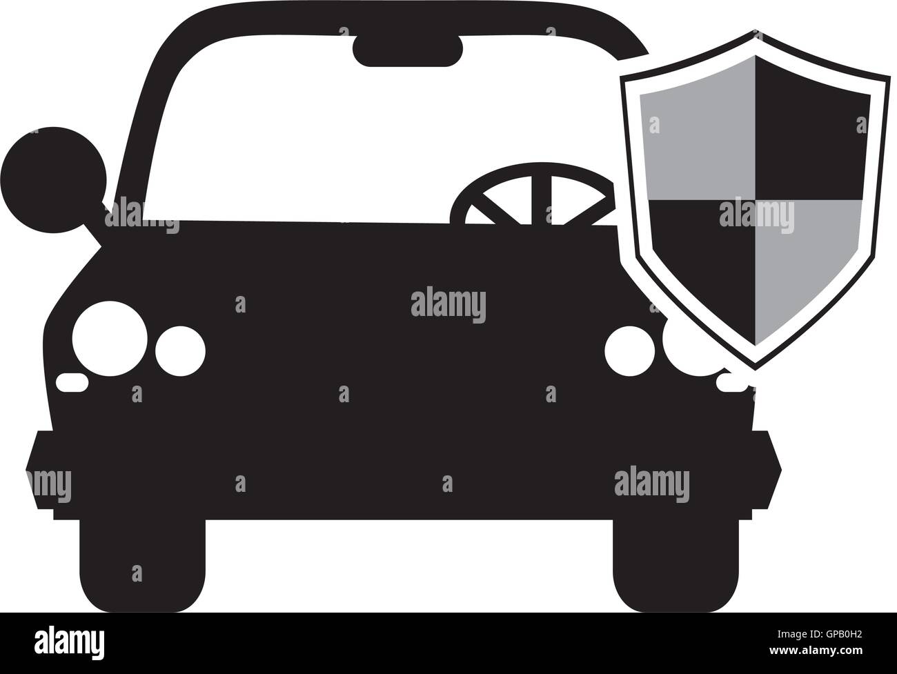 car and shield icon Stock Vector Image & Art Alamy