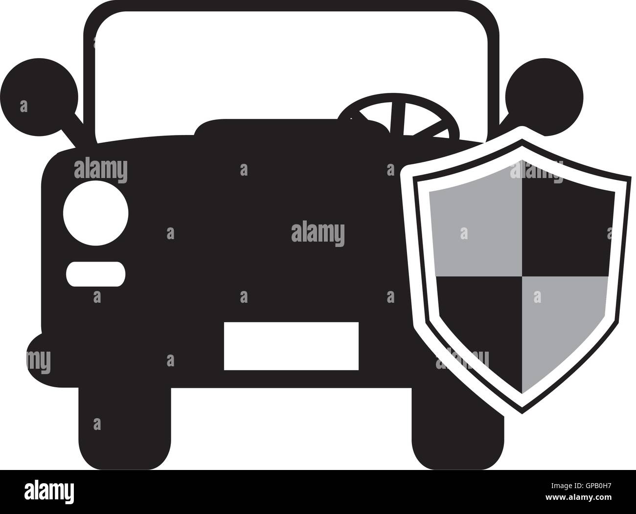 car and shield icon Stock Vector Image & Art Alamy