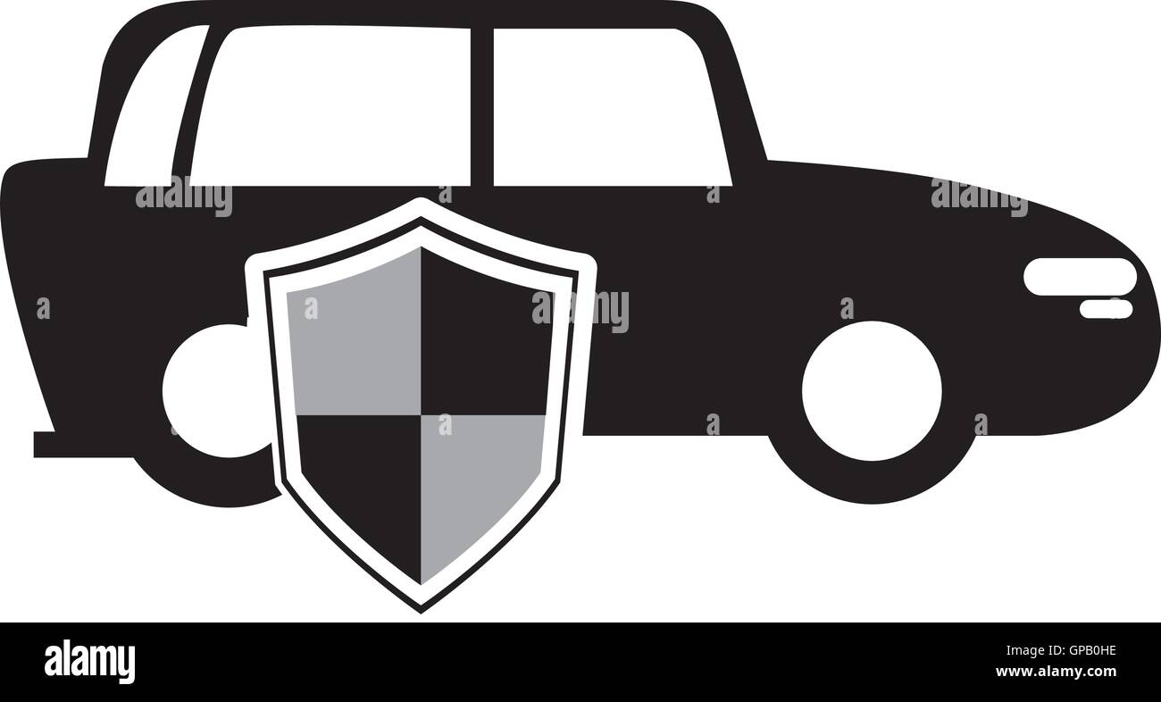 car and shield icon Stock Vector Image & Art Alamy