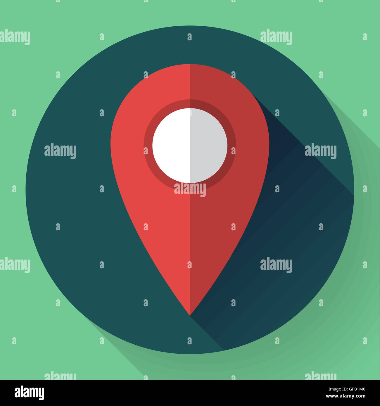 Map pointer flat icon, vector illustration. Flat design style Stock ...