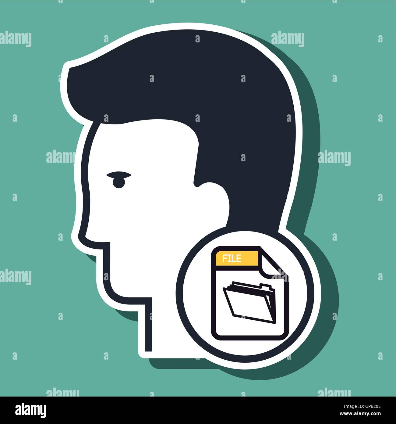silhouette folder files icon Stock Vector Image & Art - Alamy