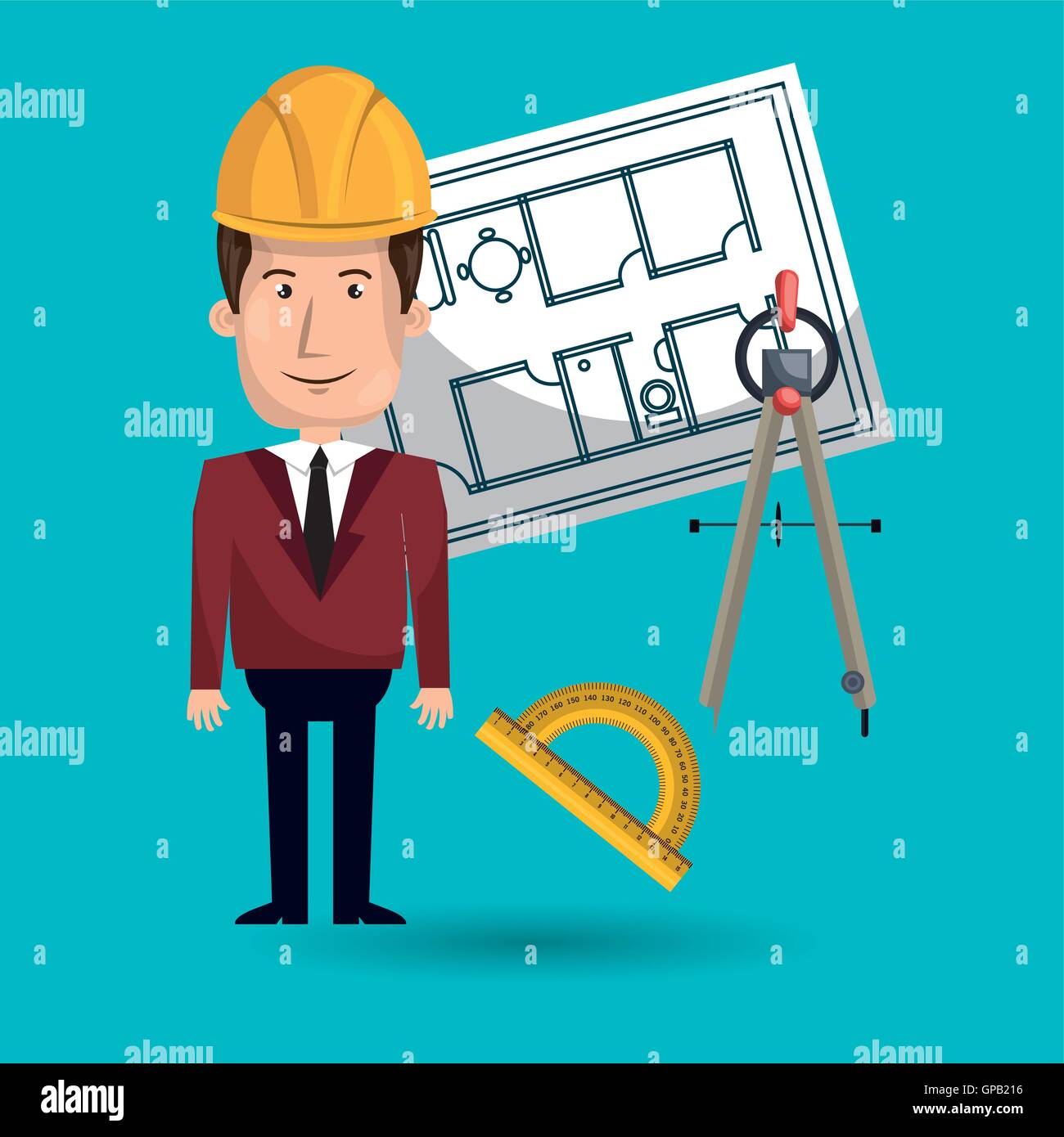 architect laptop tools job Stock Vector Image & Art - Alamy