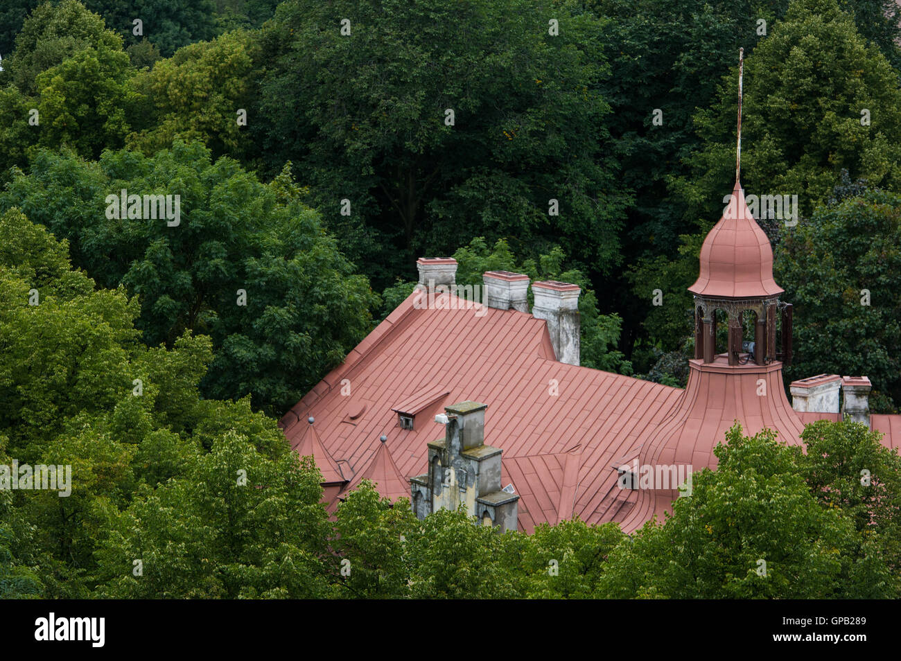 Roofs at the old town of Tallinn, Estonia will host the European