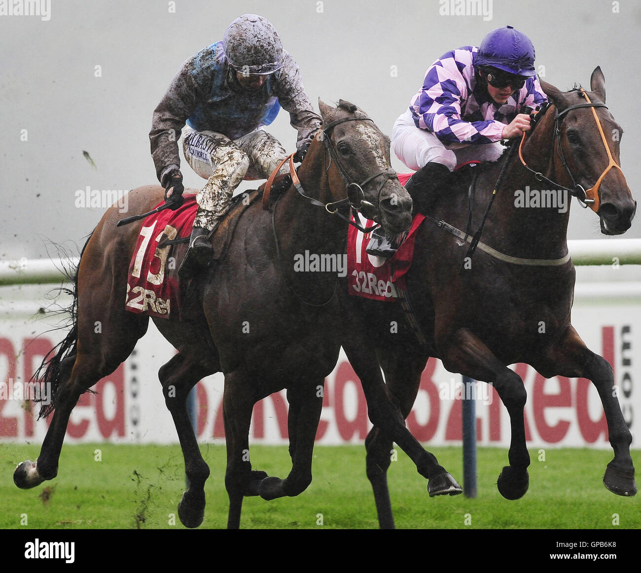 Intense Tango ridden by Clifford Lee (right) beats Montaly ridden by Oisin Murphy to win the 32 Red Casino Handicap at Haydock Racecouse. PRESS ASSOCIATION Photo. Picture date: Saturday September 3, 2016. See PA story RACING Haydock. Photo credit should read: John Giles/PA Wire Stock Photo