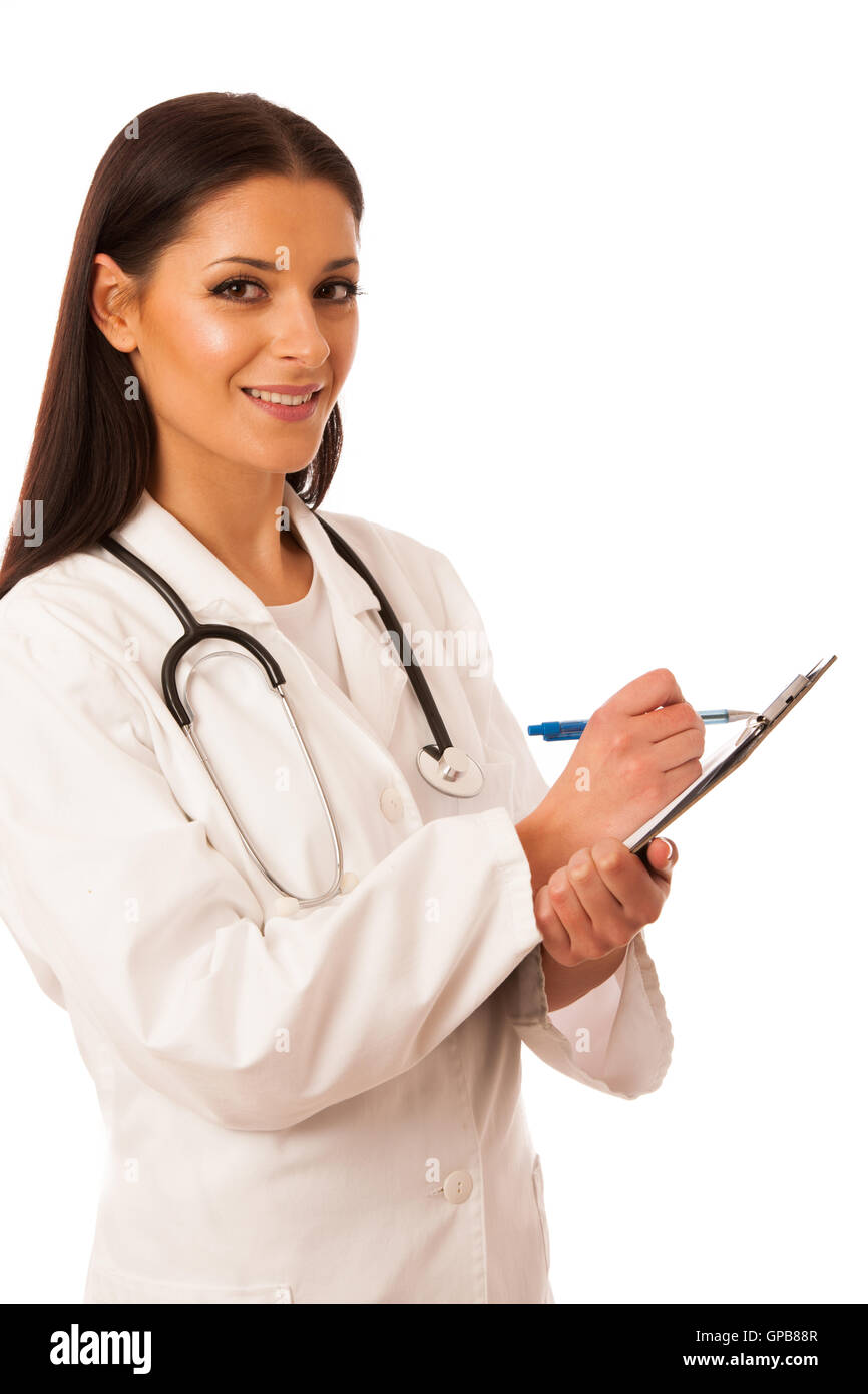 Doctor clipboard female hi-res stock photography and images - Alamy