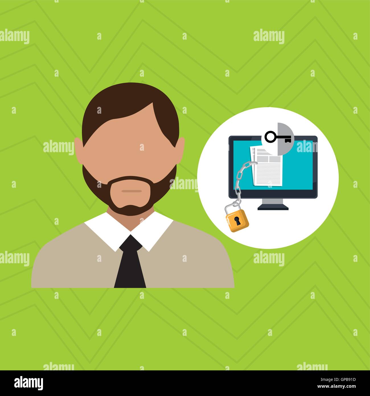 character laptop security Stock Vector Image & Art - Alamy
