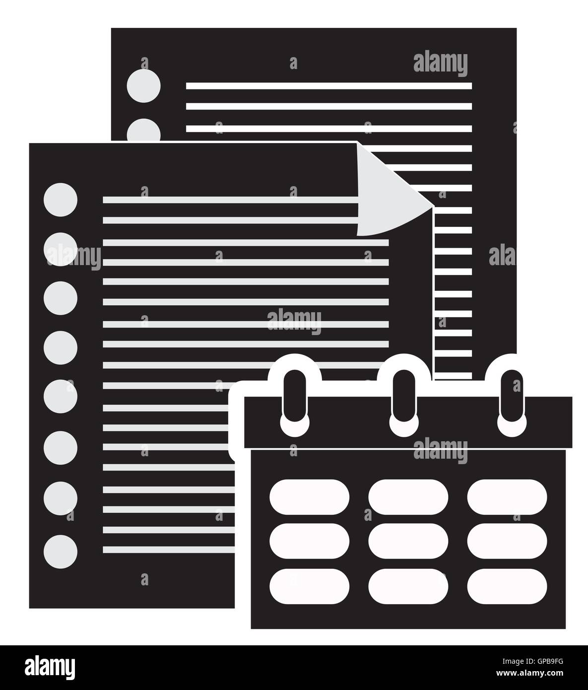 notepad and documents icon Stock Vector Image & Art - Alamy