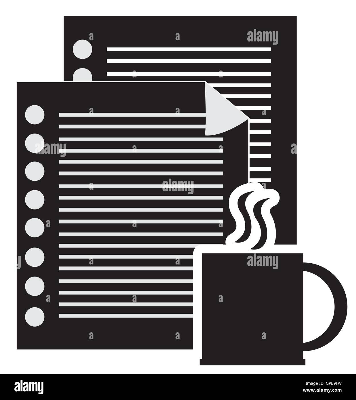 notepad and documents icon Stock Vector Image & Art - Alamy