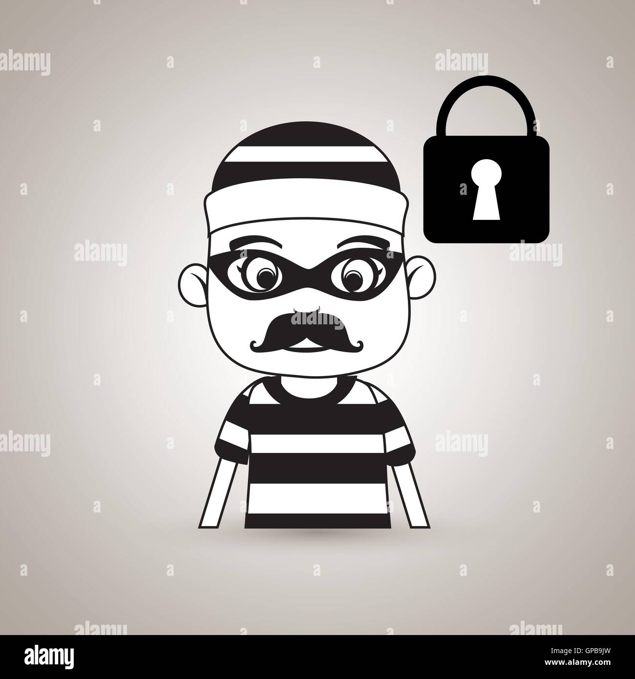 hacker security padlock Stock Vector Image & Art - Alamy