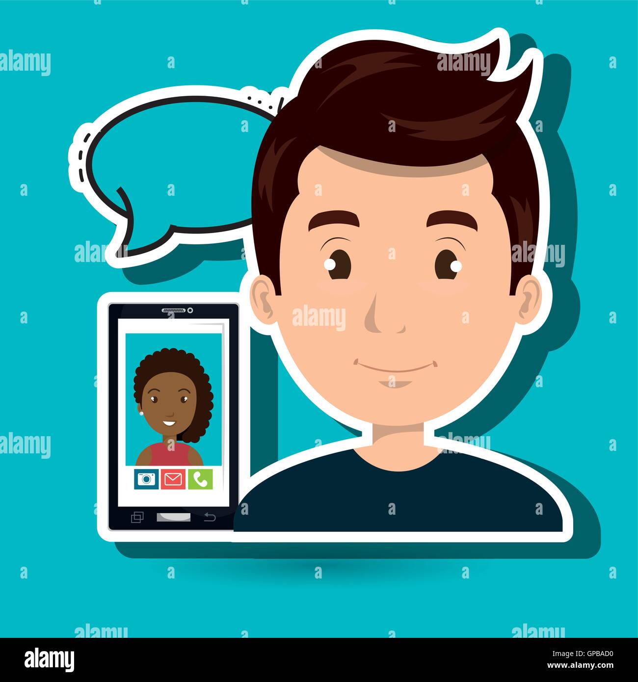 Girl speaker talk Stock Vector Images - Alamy