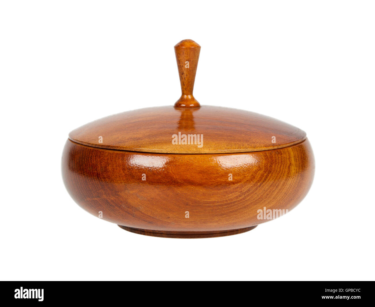 Wooden (dark wood) bowl Stock Photo - Alamy