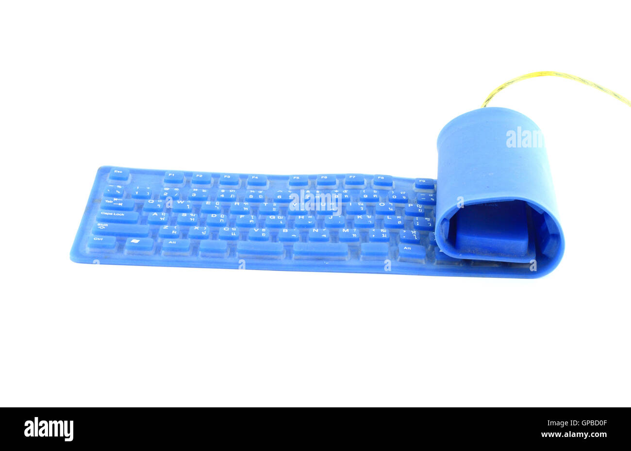 Rubber portable and flexible PC keyboard Stock Photo Alamy