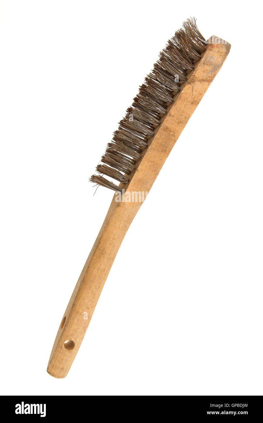 Wire brush mechanical cleaning metal hires stock photography and