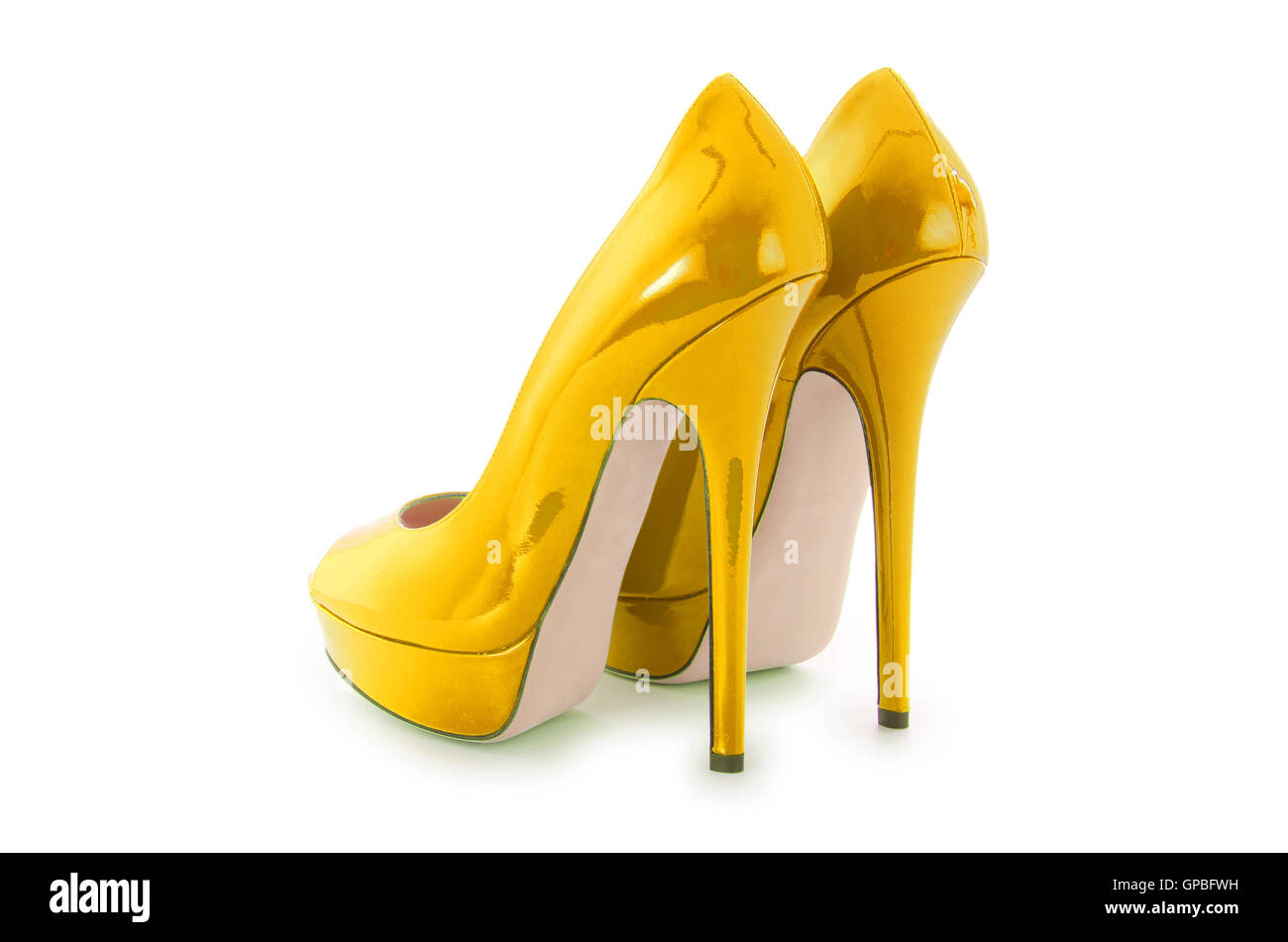 Woman shoes isolated on white Stock Photo - Alamy